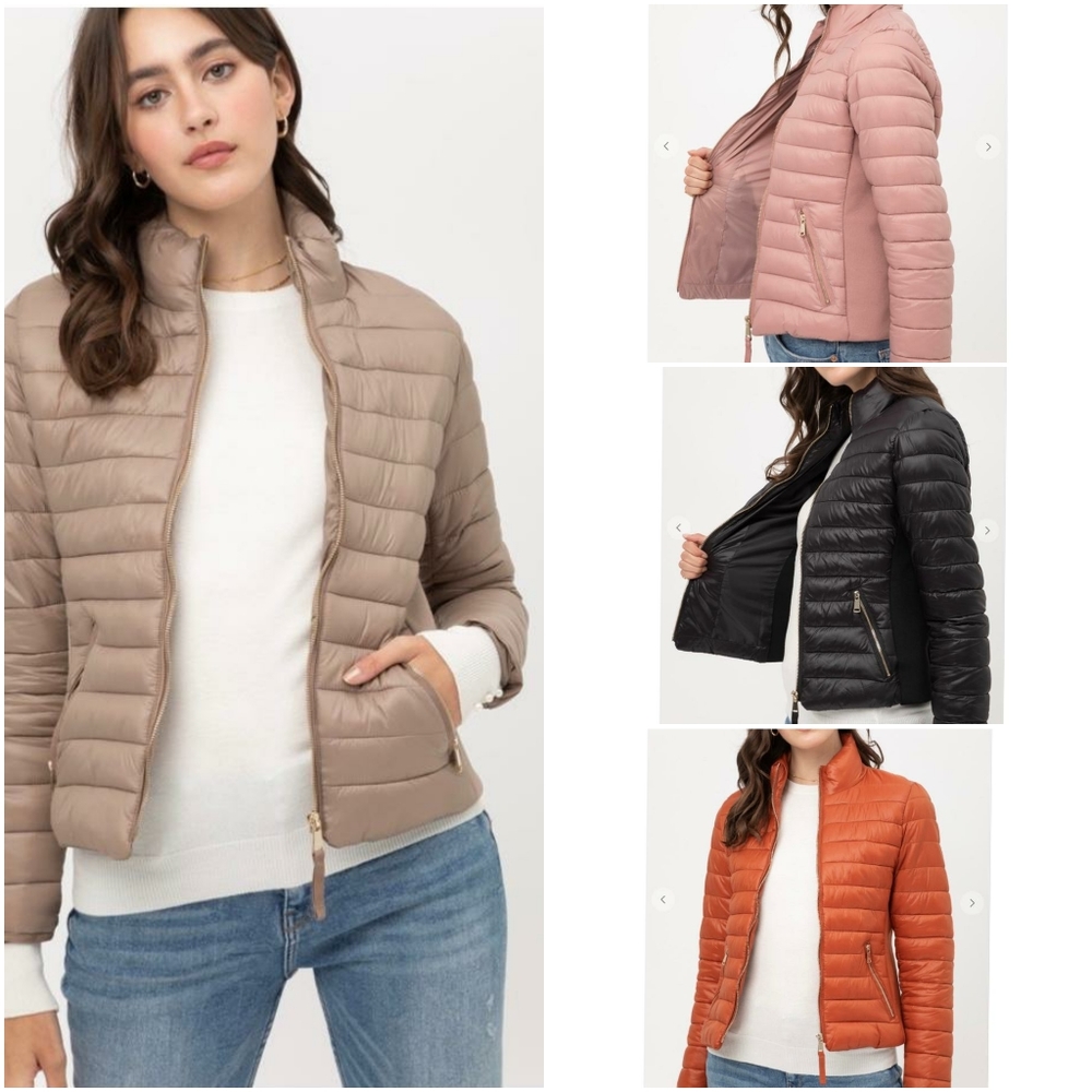 Cozy Chic Vintage Mauve Puffer Jacket - Picture 4 of 10
